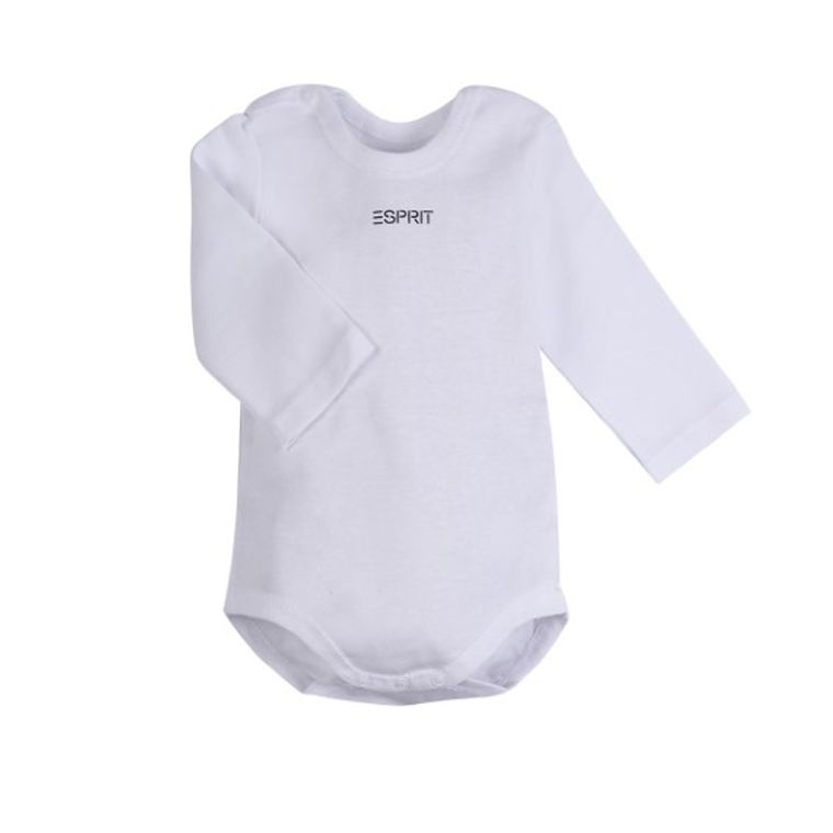 Body niemowlęce z długim rękawem, białe, granatowe, zestaw, 2 szt., Esprit