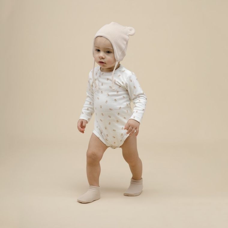 Body niemowlęce z długim rękawem, ecru, Pinokio
