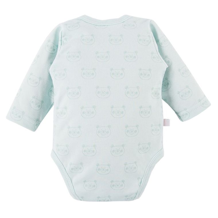 Body niemowlęce z długim rękawem, miętowe, Big Bear, Eevi