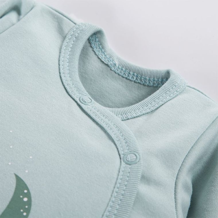 Body niemowlęce z długim rękawem, miętowe, Eevi