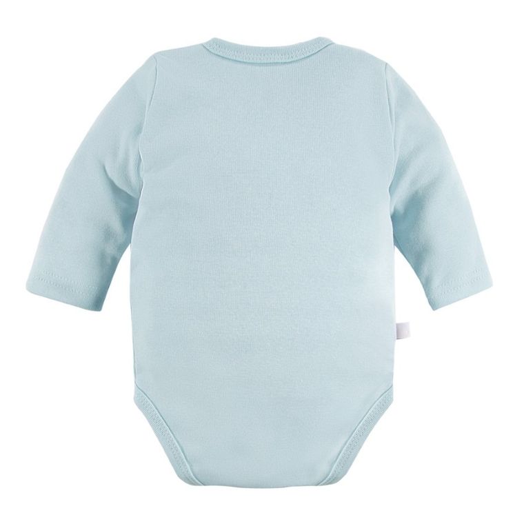 Body niemowlęce z długim rękawem, niebieskie, Eevi