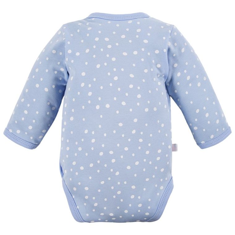 Body niemowlęce z długim rękawem, niebieskie, Eevi