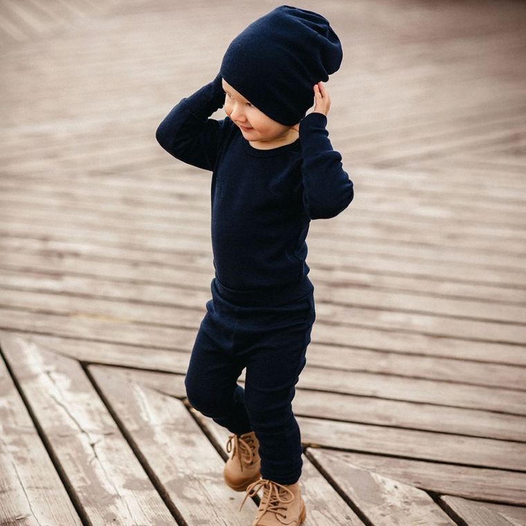 Body niemowlęce z długim rękawem, wełniane, Eevi