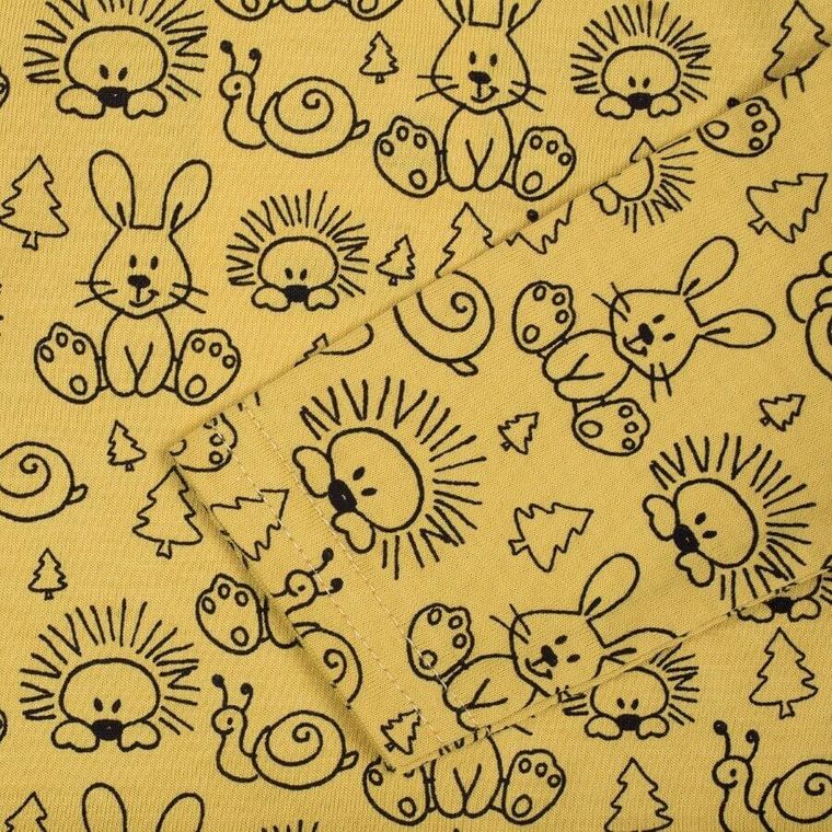 Body niemowlęce z długim rękawem, żółte, Tup Tup