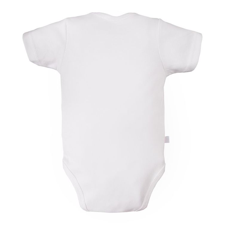 Body niemowlęce z krótkim rękawem, białe, Eevi