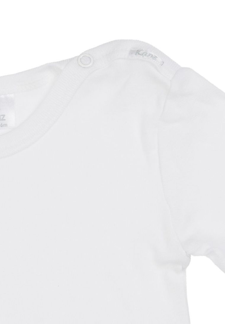 Body niemowlęce z krótkim rękawem, białe, zestaw, 2 szt., Kanz