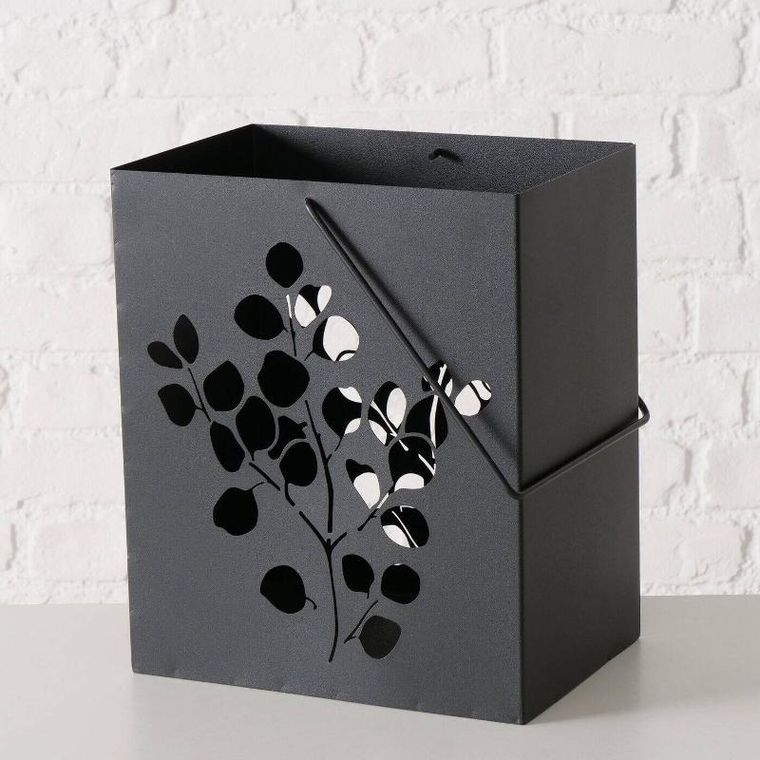 Boltze Garden, Calypso, lampion metalowy, czarny, 2 szt.