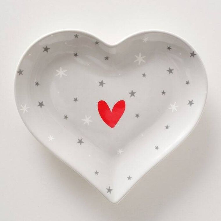 Boltze Home, Anella, półmisek ceramiczny w kształcie serca