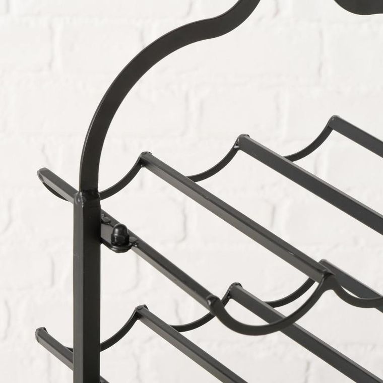 Boltze Home, Botella, stojak na wino metalowy w kształcie butelki, wys. 54,5 cm