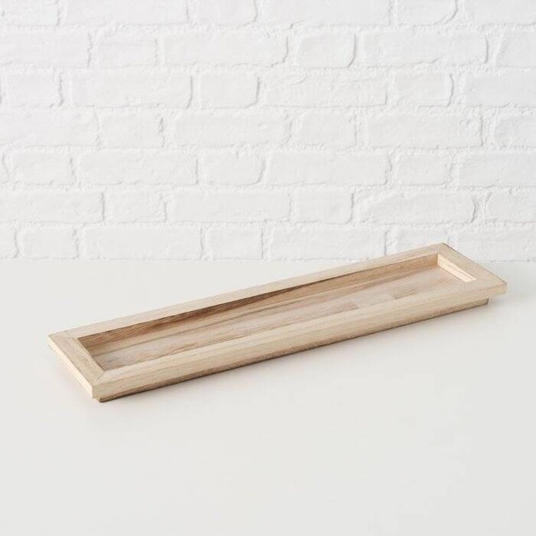 Boltze Home, dekoracyjna taca z figurkami i świecznikami, dł. 42 cm