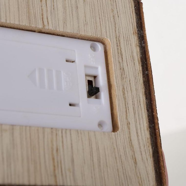 Boltze Home, drewniana dekoracja z oświetleniem, 2 domy, Aldea