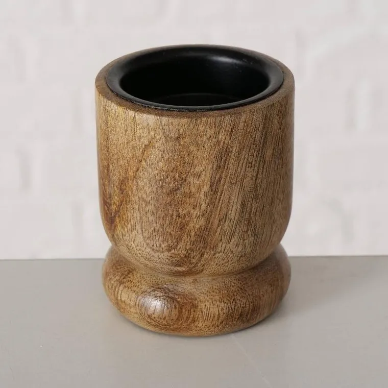 Boltze Home, drewniane świeczniki Numli, drewno mango, 2 szt.