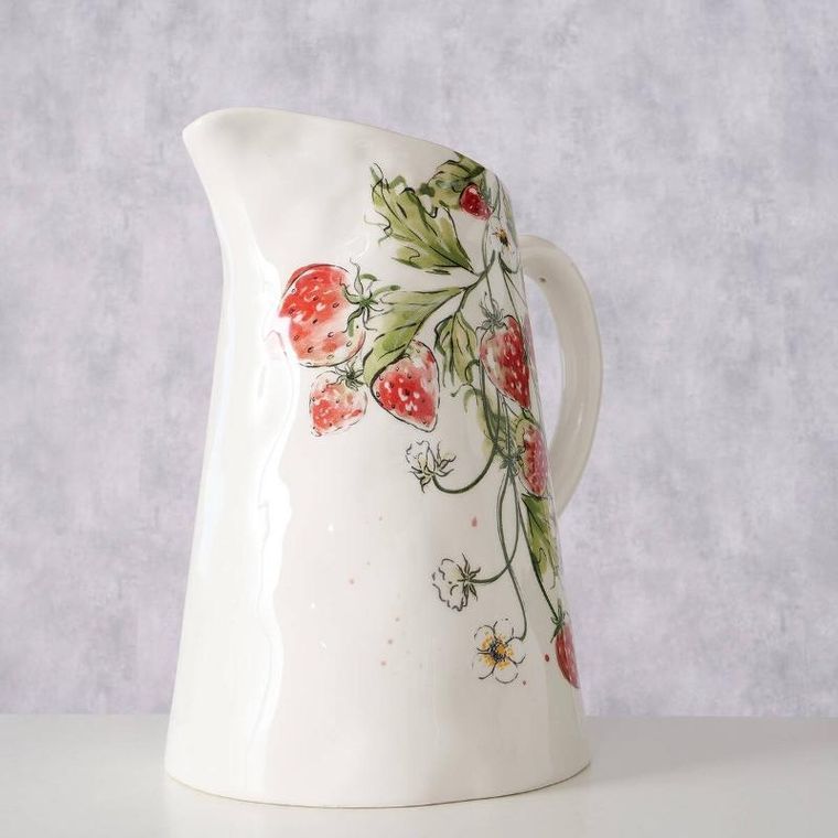 Boltze Home, dzbanek ceramiczny, Strawberry, w truskawki, 1250 ml