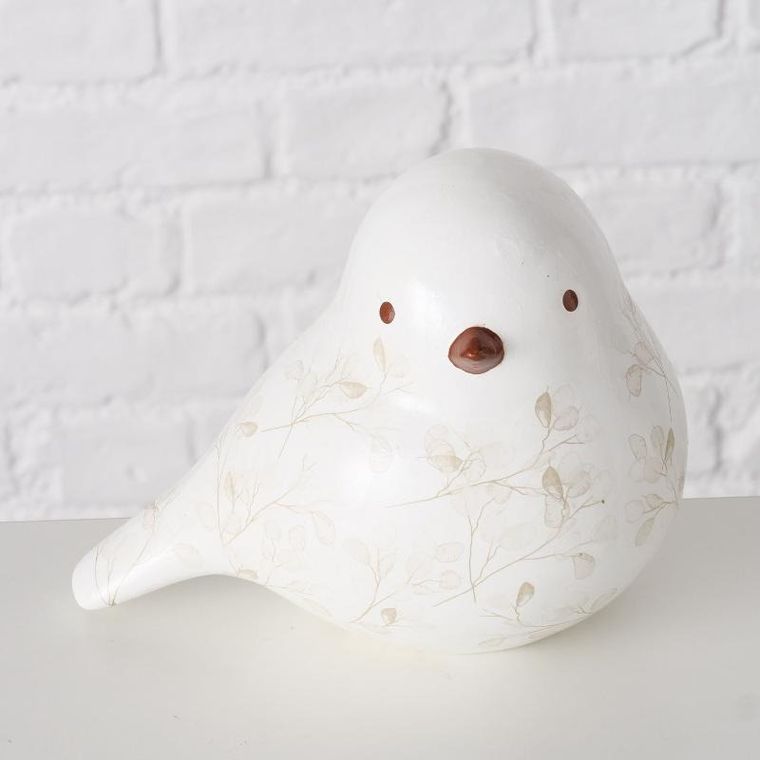 Boltze Home, figurka ptak, ręcznie malowana, Silvana