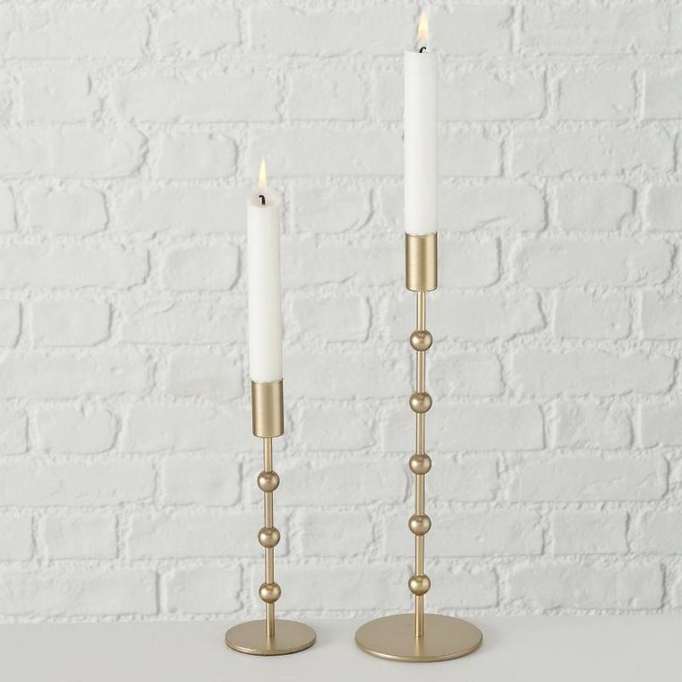 Boltze Home, komplet świeczników w kolorze złota, Kimberly
