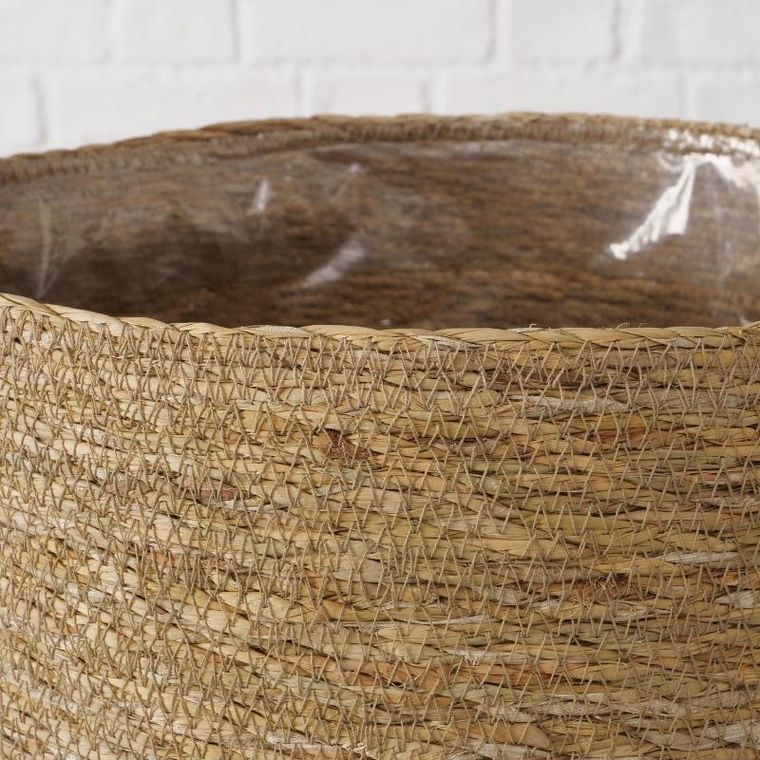 Boltze Home, komplet trzech osłonek na doniczkę, trawa morska, Sophy