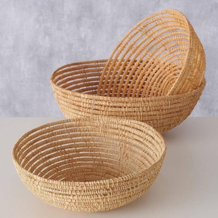 Boltze Home, koszyk pleciony palmina, 3 szt., Palma Areka