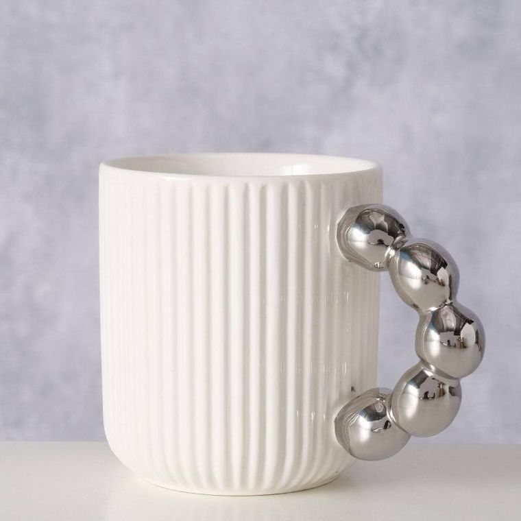 Boltze Home, kubek z ozdobnym uchwytem z kulek, Javi