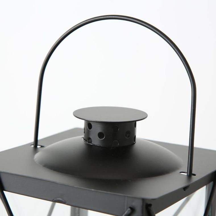 Boltze Home, metalowy lampion na świecę, szklane szyby, Farol, 30 cm