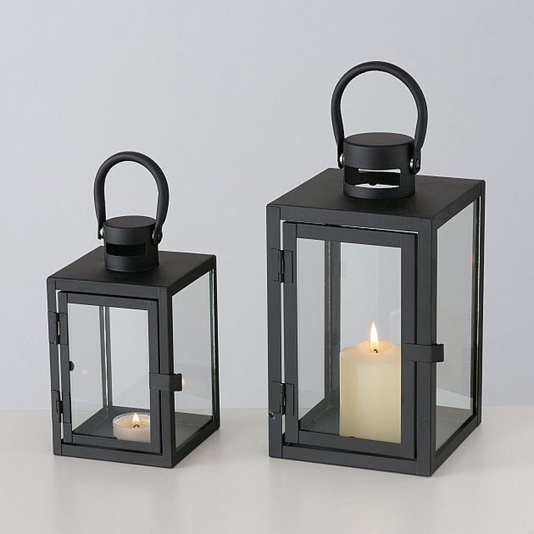 Boltze Home, metalowy lampion ze szklaną szybą, dwa rozmiary, Arana