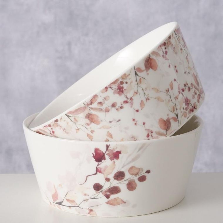 Boltze Home, miska śniadaniowa ze wzorem kwiatów, Bernada, 500 ml