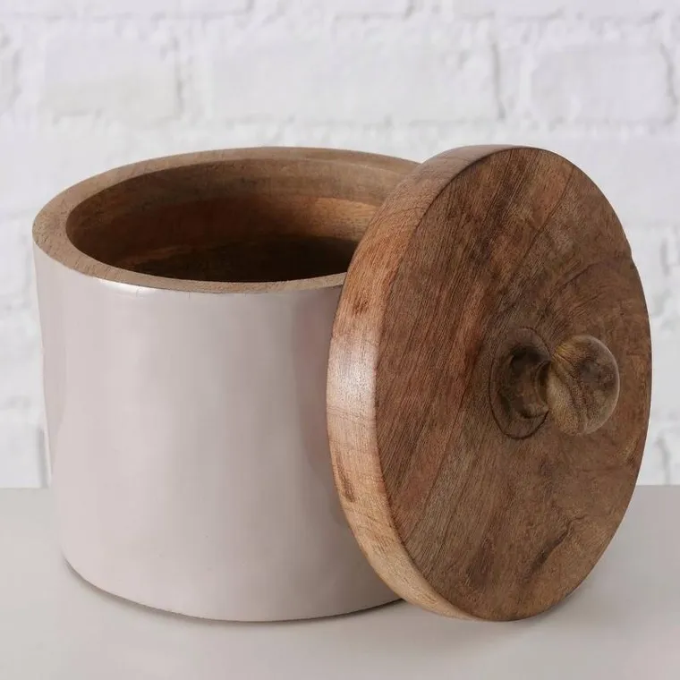 Boltze Home, pudełko do przechowywania, Pelia, drewno mango, 2 szt.