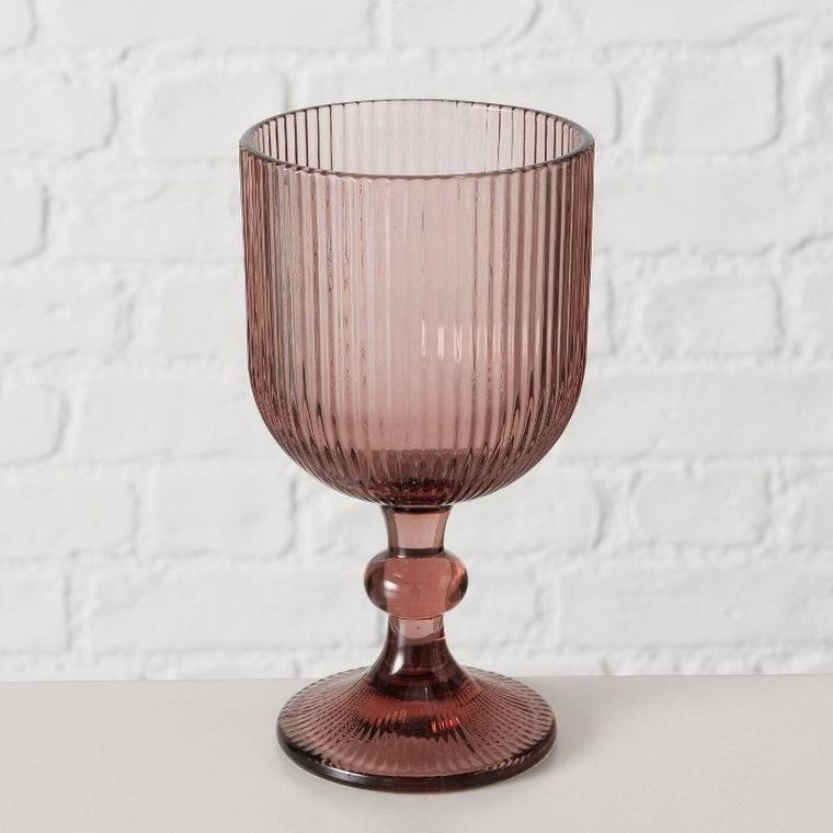 Boltze Home, Rigano, kieliszek do wina z ryflowanego szkła