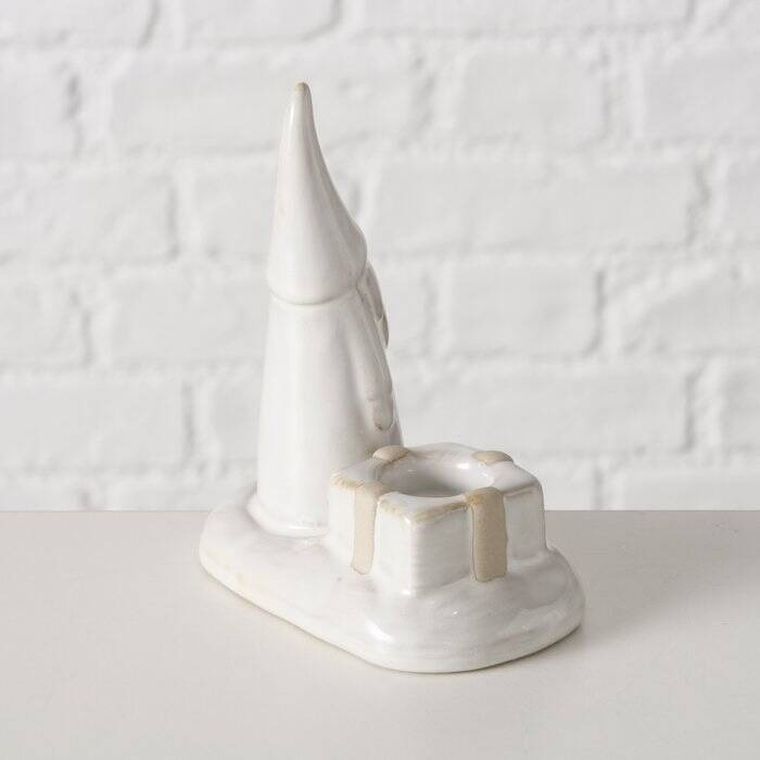 Boltze Home, Slavko, świecznik z gnomem na pojedynczą świecę, 11 cm