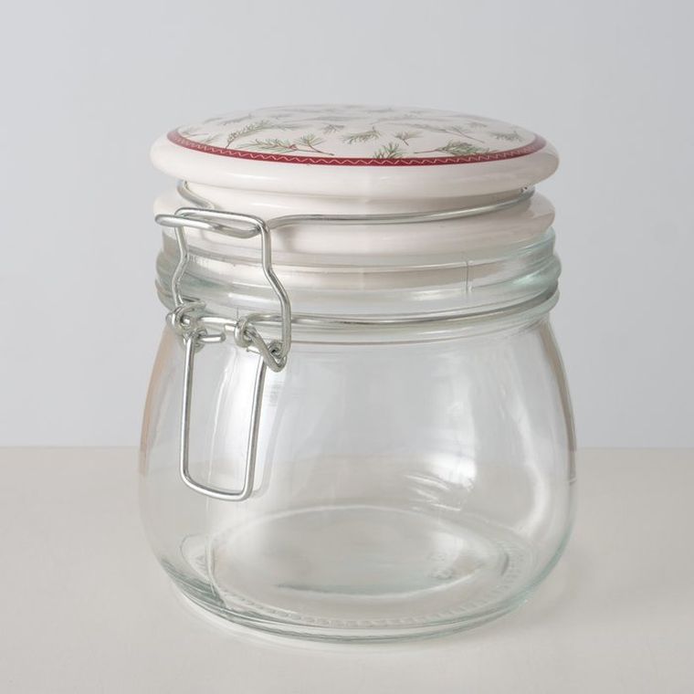 Boltze Home, słoik z porcelanową pokrywką, Charlene, 450 ml