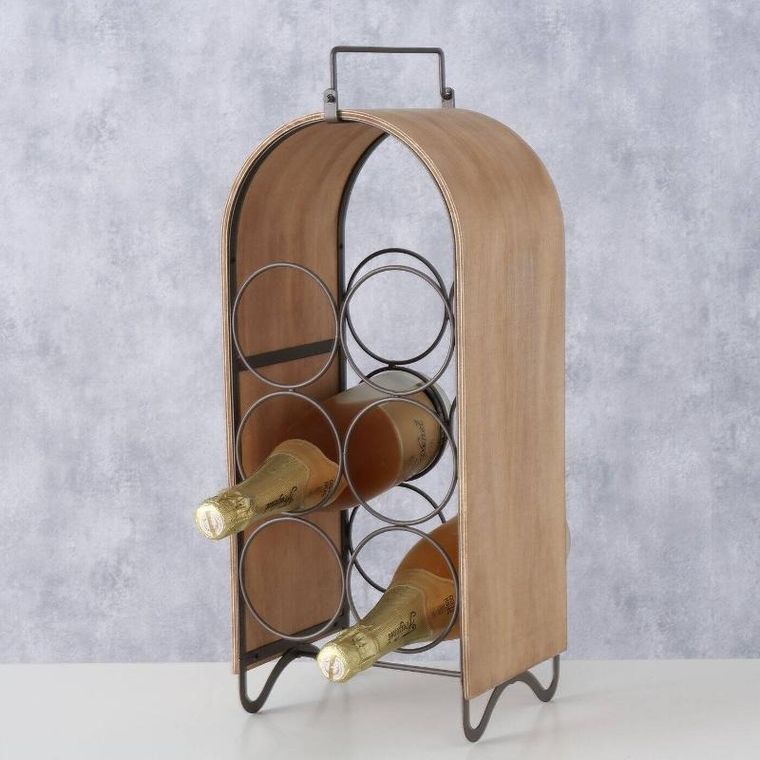 Boltze Home, stojak na wino loft Chianti, na 6 butelek, 50 cm