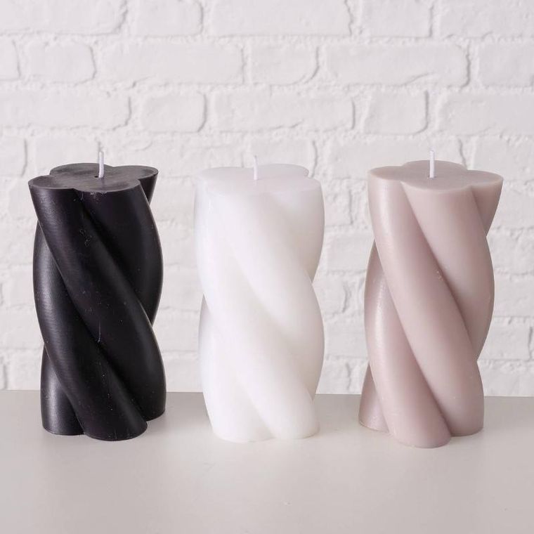 Boltze Home, świeca dekoracyjna, Twist, 14 cm