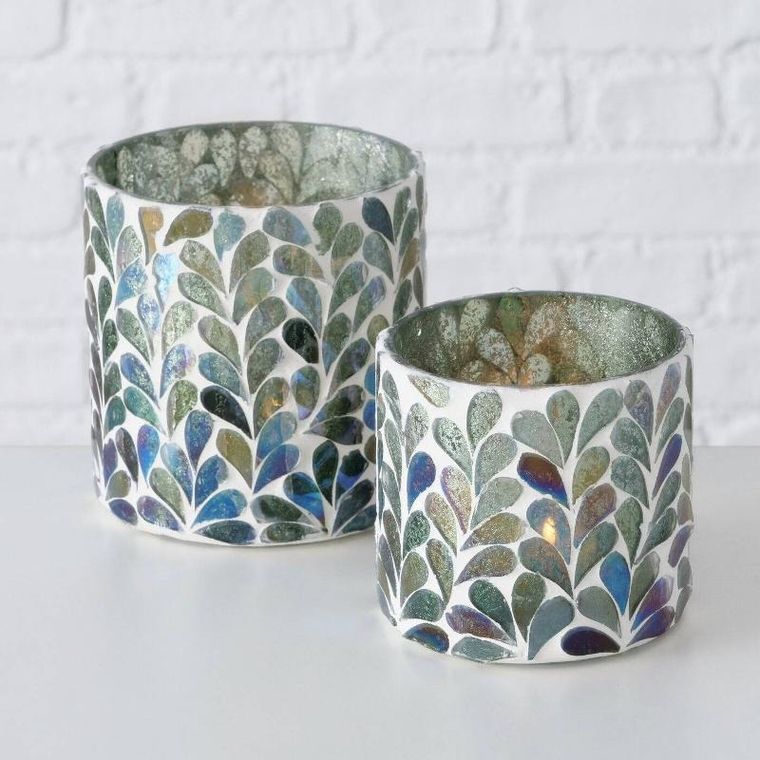 Boltze Home, świeczniki mozaiki, Kirkas, 2 szt.