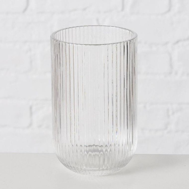 Boltze Home, szklanka do wody, Rigano, ryflowane szkło, 320 ml