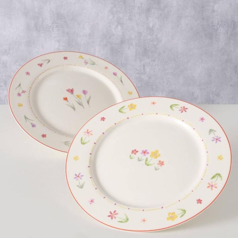 Boltze Home, talerz w kwiaty obiadowy, Blumi, Ø 27 cm