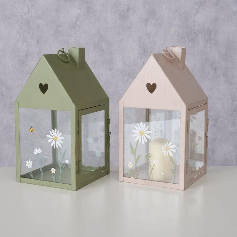 Boltze, lampion, metalowy domek, Honey, 27 cm