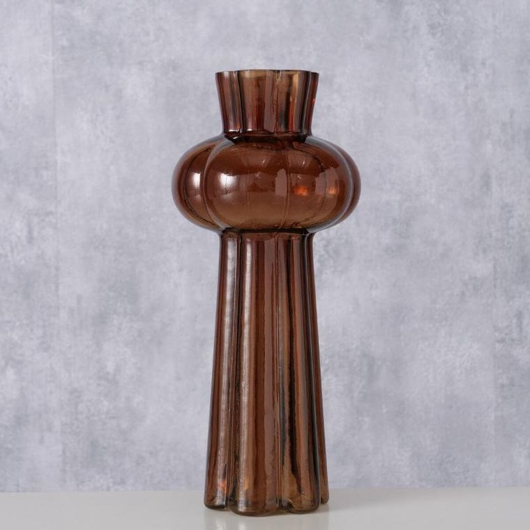 Boltze, Mahoni, wazon szklany, 25 cm