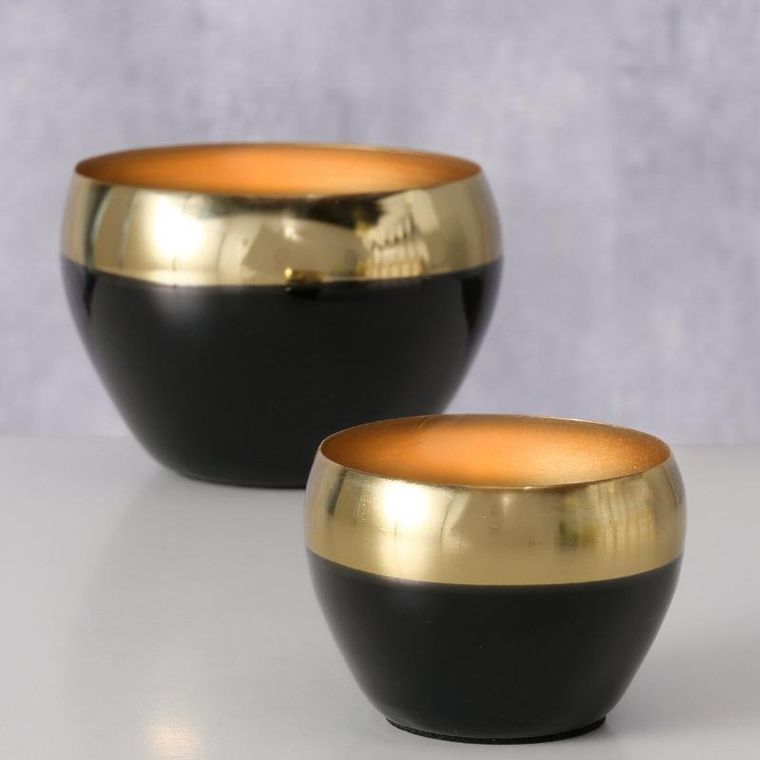Boltze, Malva, świeczniki metalowe na tealight, średnica 8-12 cm