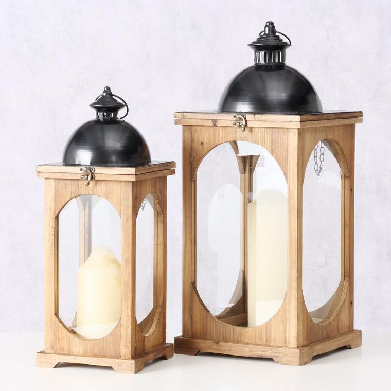 Boltze, Melira, lampiony do użytku wewnętrznego, wys. 50-61 cm, 2 szt.