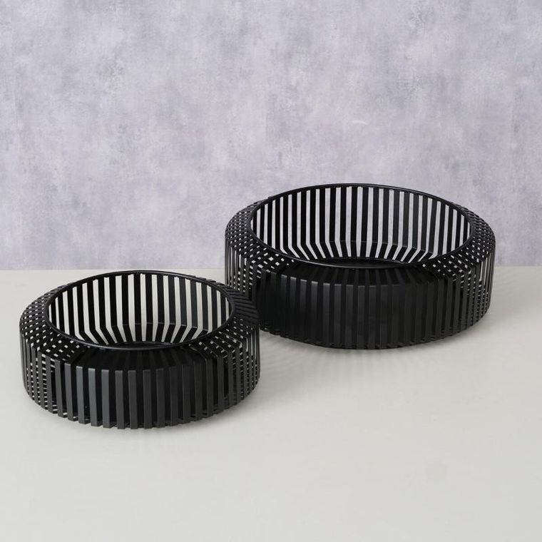 Boltze, metalowe miski ozdobne, Viki, 2 szt. ø 24-30 cm
