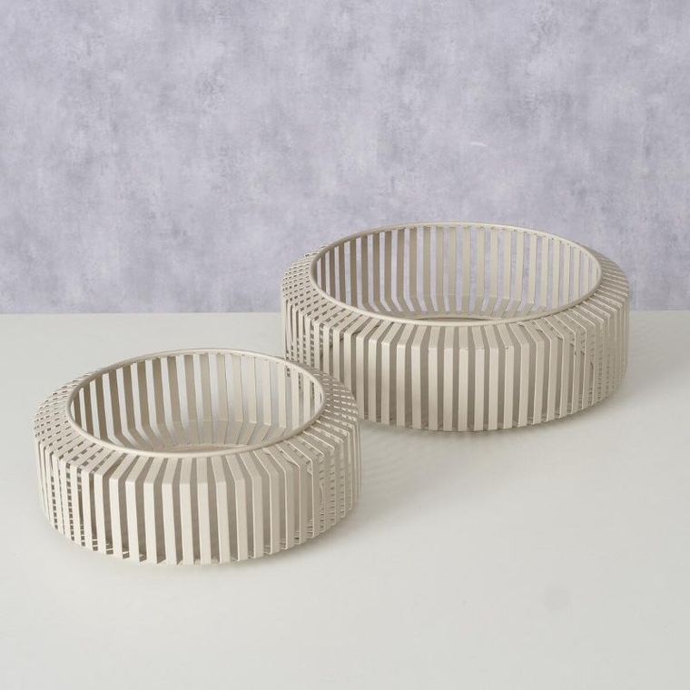 Boltze, metalowe miski ozdobne, Viki, 2 szt. ø 24-30 cm
