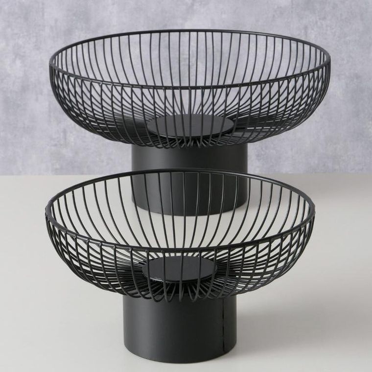 Boltze, patery metalowe na owoce, Cindy, 2 szt. ø 30-39 cm