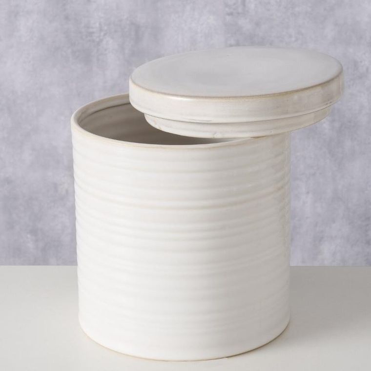 Boltze, słoik ceramiczny z wieczkiem, Jonah, ø 15.5 cm