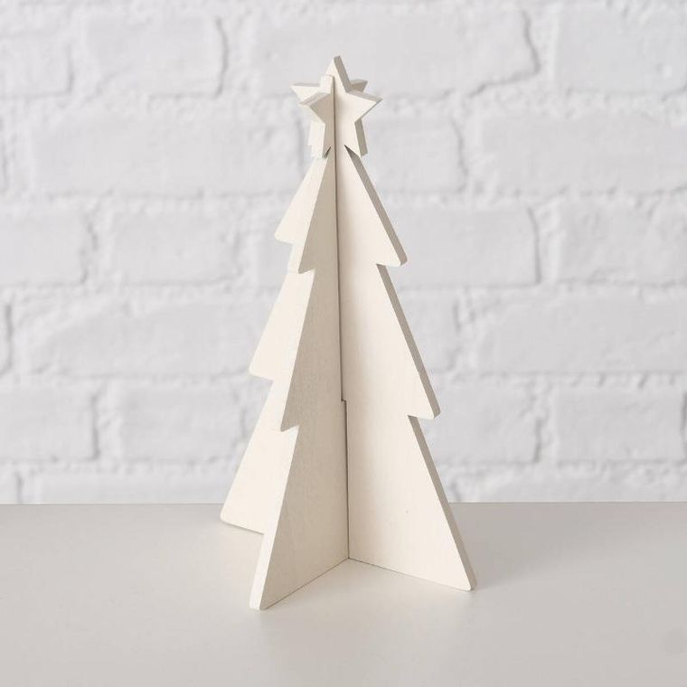 Boltze Xmas, Karl, ozdobne choinki ze sklejki, 12-25 cm, 3 szt.