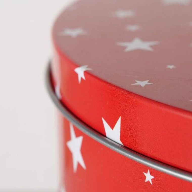 Boltze Xmas, Sterny, zestaw trzech puszek do przechowywania, średnica 13,5-20 cm