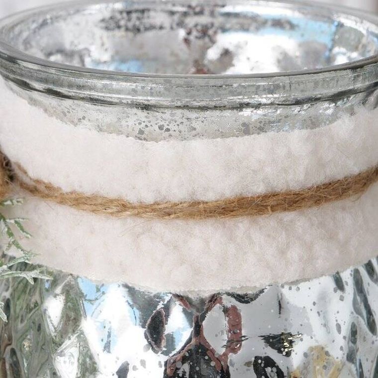 Boltze Xmas, Wilka, świecznik, słoik ze stroikiem, 16 cm