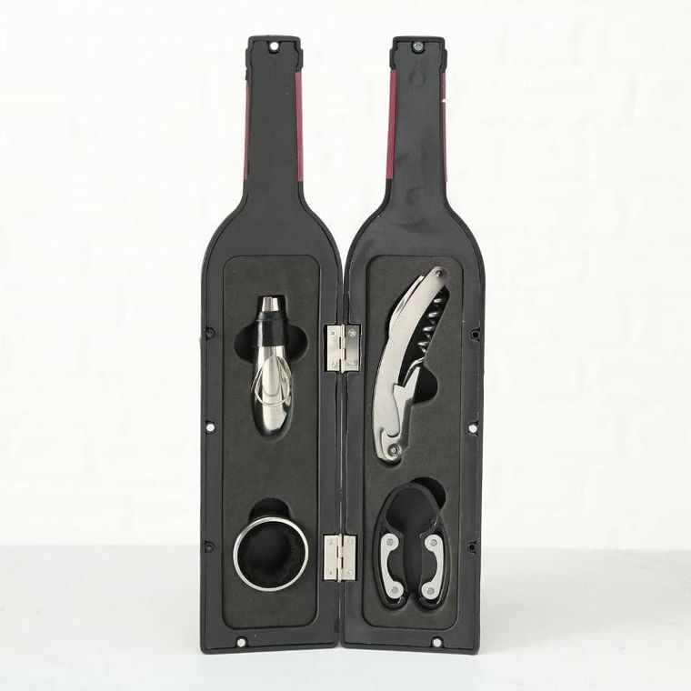 Boltze, zestaw akcesoriów do wina, 5 szt., stal nierdzewna