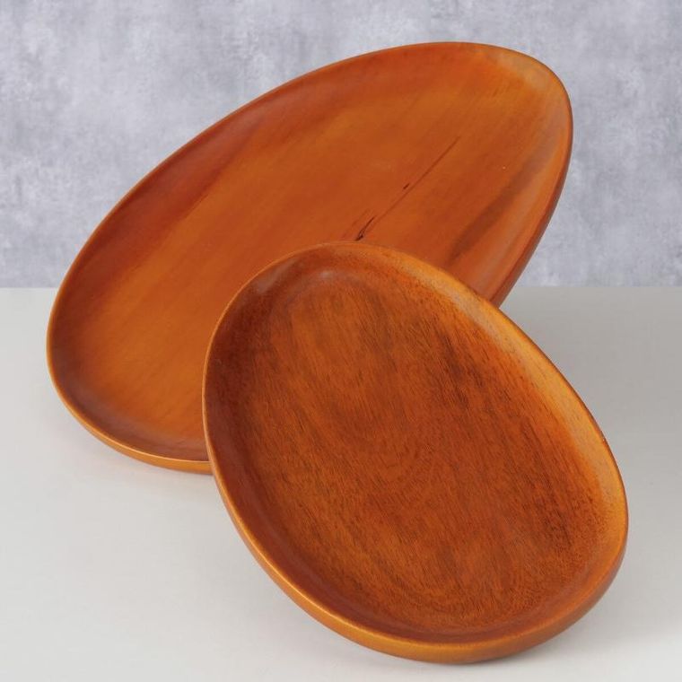 Boltze, zestaw drewnianych tac, Torin, 20-29 cm