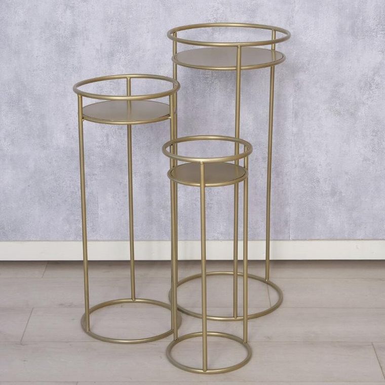 Boltze, zestaw kwietników metalowych, Ricky, 3 sz. 50-70 cm