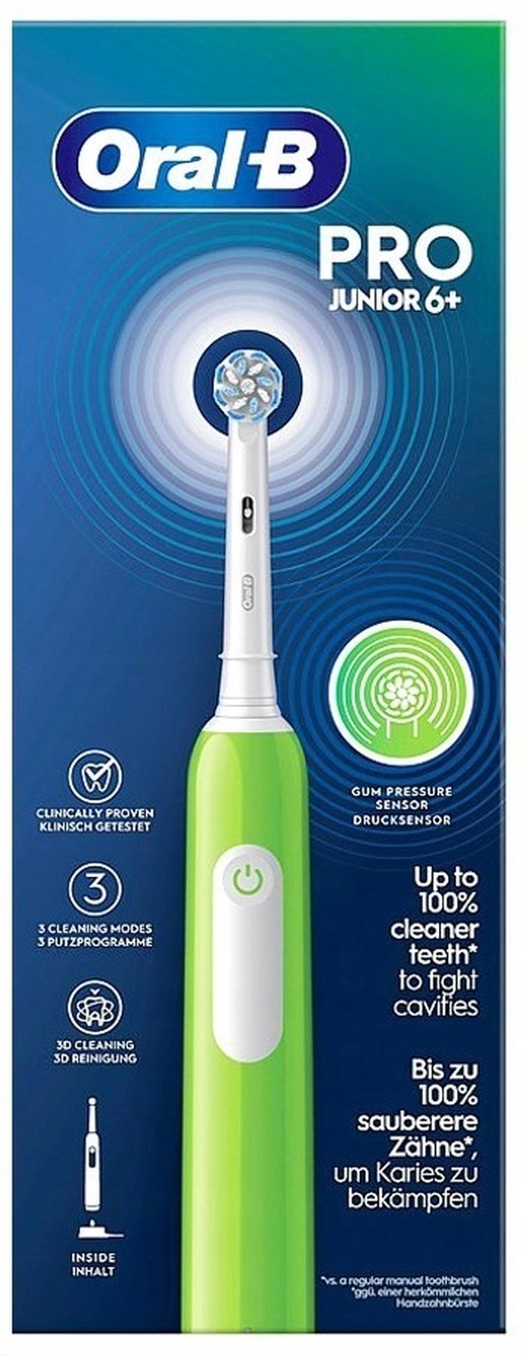 Braun, Oral-B, Junior Pro, szczoteczka elektryczna, zielona