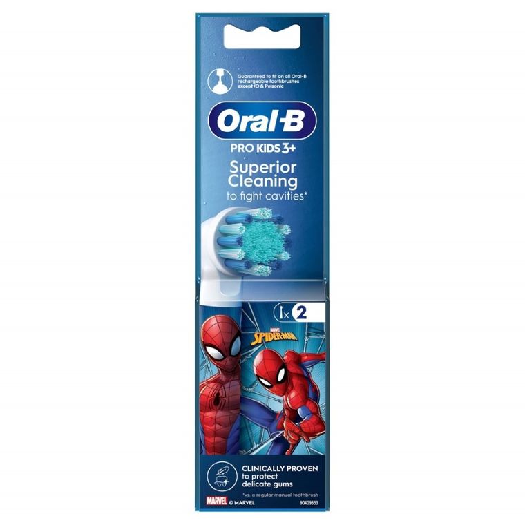 Braun, Oral-B, Spider-Man, EB-10 Stages Power, końcówki do szczoteczki dla dzieci, 2 szt.
